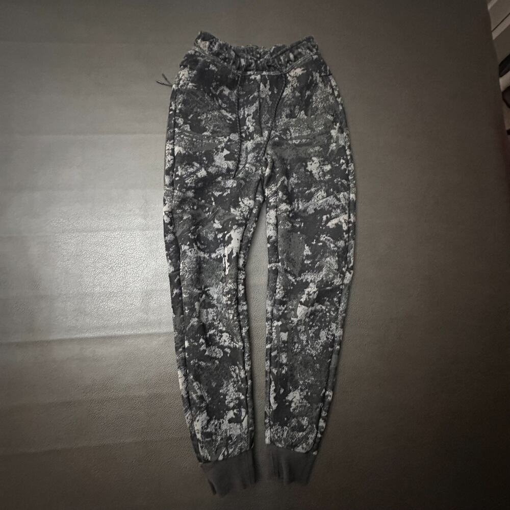Nike Tech Fleece Joggers Mens Small Gray Camo AOP Performance Zip Cargo Gym Run